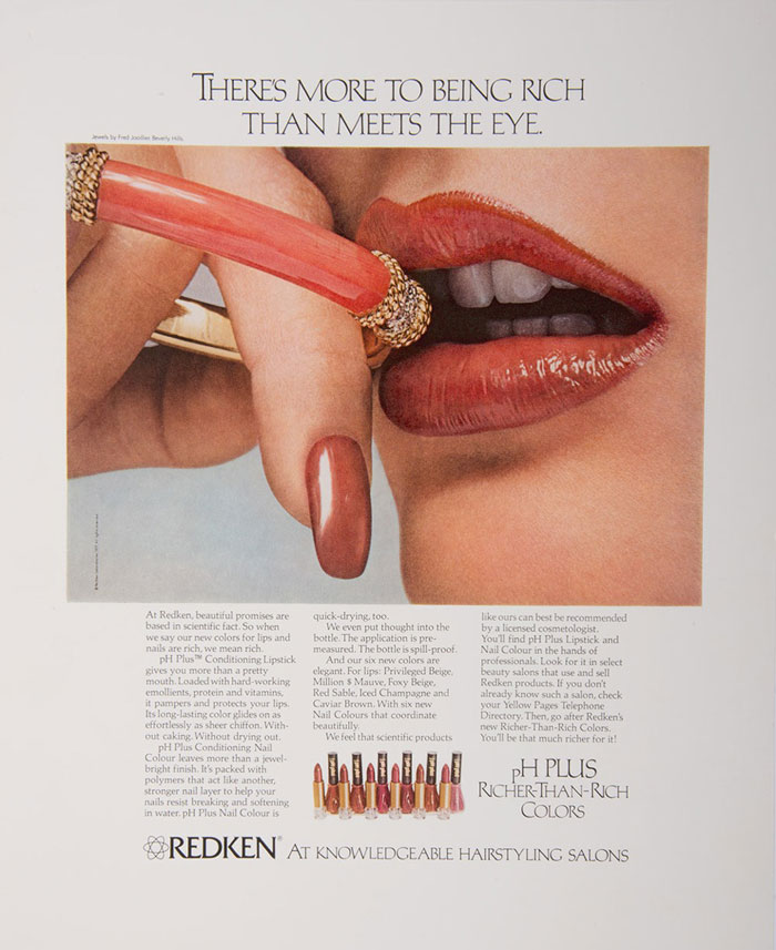 REDKEN AD THERES MORE TO BEING RICH THAN MEETS THE EYE